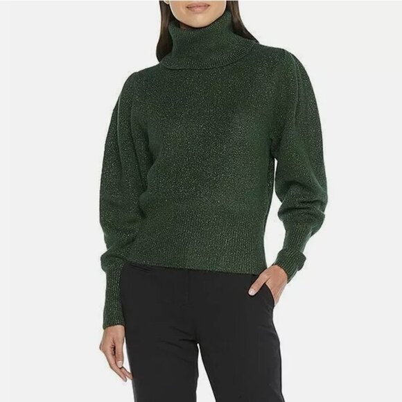 Worthington Sweaters - Worthington Long Sleeve Metallic Turtleneck Sweater, Green, Size M NEW WITH TAG